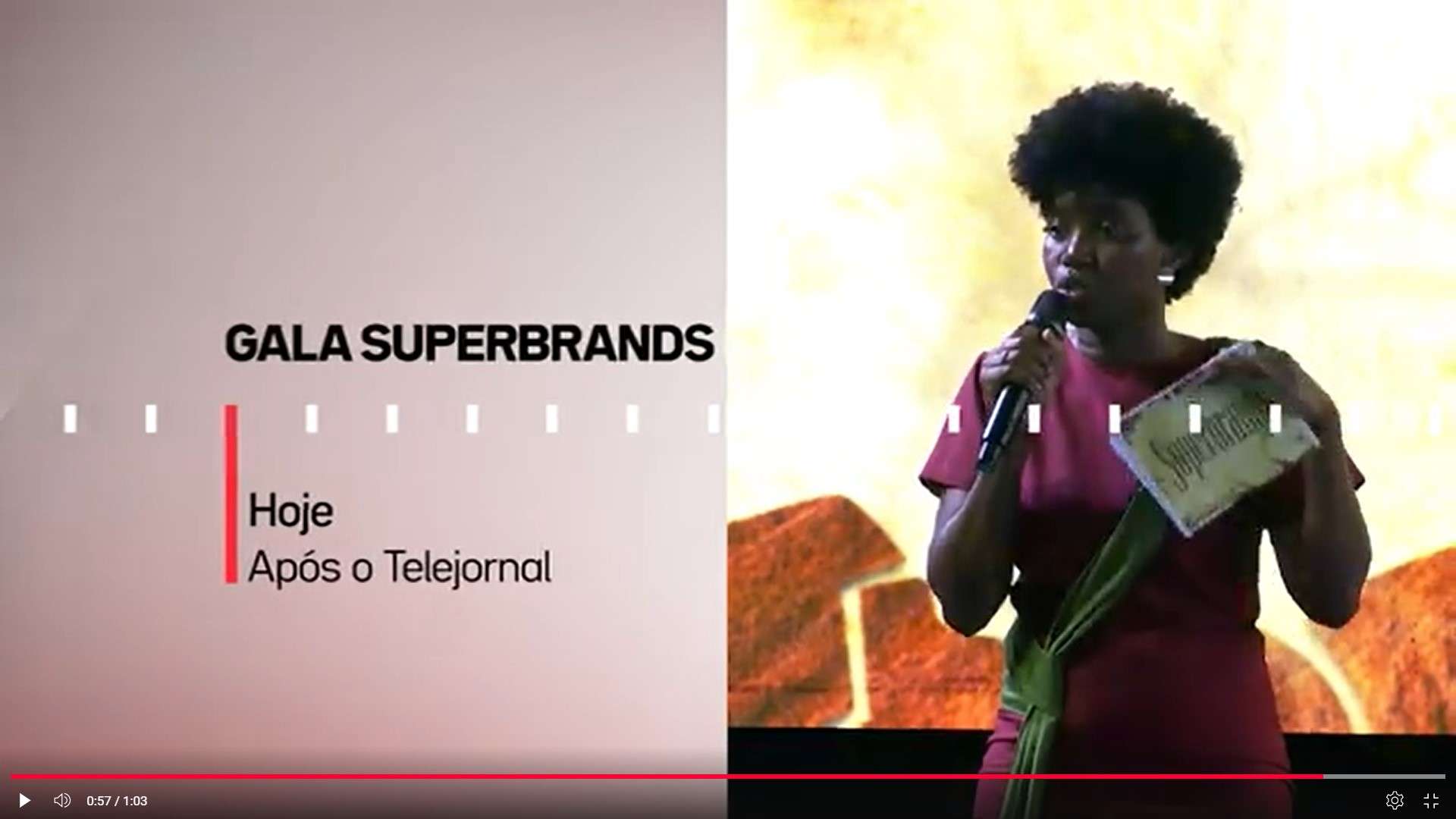 Imagem Gala Superbrands Angola na TPA1